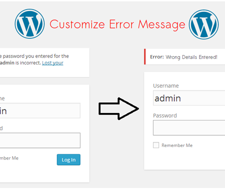 How to create custom WordPress login error messages in two ways?